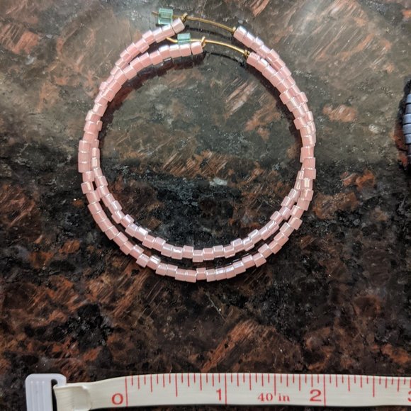 Sarah Briggs Pink Dilan Hoops - Picture 4 of 4